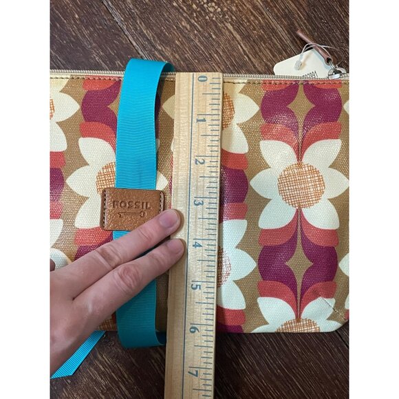 Fossil Key-Per 2pc Coated Canvas Cosmetic Pouch in Light Floral - Picture 7 of 7